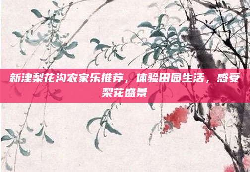 新津梨花沟农家乐推荐,体验田园生活,感受梨花盛景