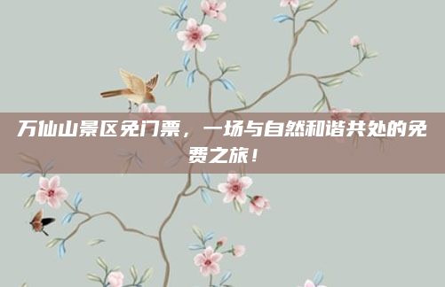 万仙山景区免门票,一场与自然和谐共处的免费之旅!