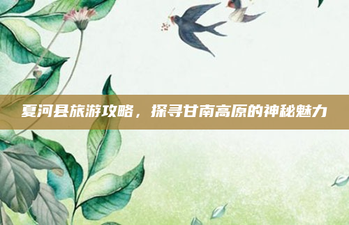 夏河县旅游攻略，探寻甘南高原的神秘魅力