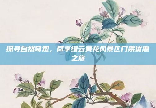 探寻自然奇观，尽享缙云黄龙风景区门票优惠之旅