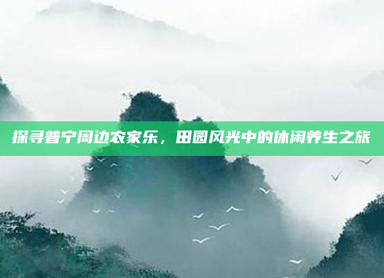 探寻普宁周边农家乐，田园风光中的休闲养生之旅