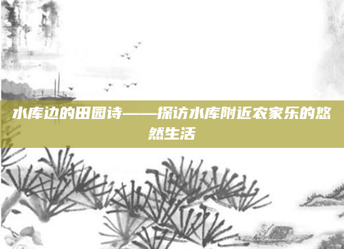 水库边的田园诗——探访水库附近农家乐的悠然生活