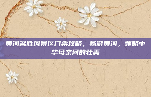 黄河名胜风景区门票攻略，畅游黄河，领略中华母亲河的壮美
