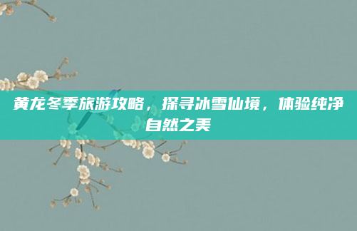 黄龙冬季旅游攻略,探寻冰雪仙境,体验纯净自然之美