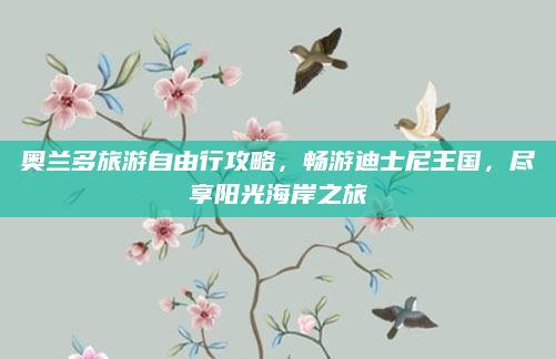 奥兰多旅游自由行攻略，畅游迪士尼王国，尽享阳光海岸之旅