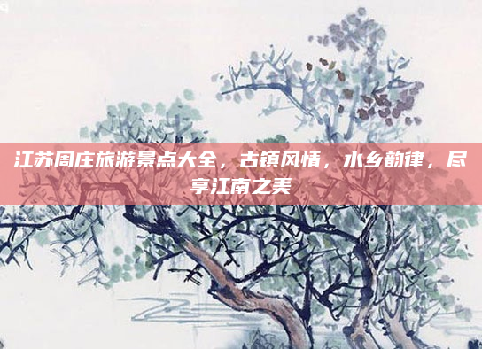 江苏周庄旅游景点大全,古镇风情,水乡韵律,尽享江南之美