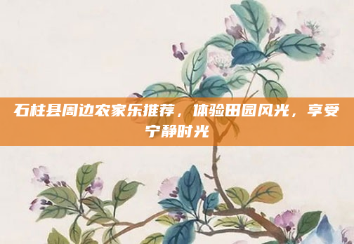 石柱县周边农家乐推荐,体验田园风光,享受宁静时光