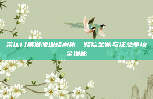 景区门票保险理赔解析,赔偿金额与注意事项全揭秘