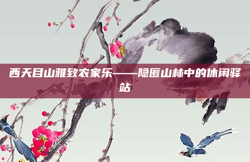 西天目山雅致农家乐——隐匿山林中的休闲驿站