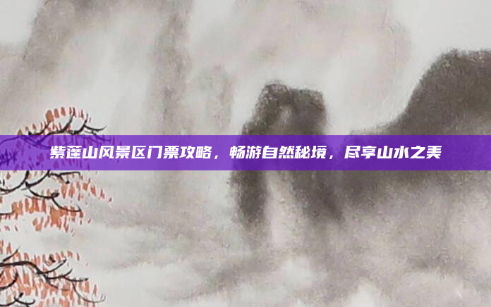 紫蓬山风景区门票攻略，畅游自然秘境，尽享山水之美