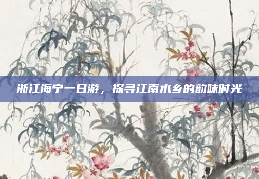 浙江海宁一日游,探寻江南水乡的韵味时光