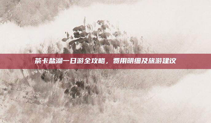 茶卡盐湖一日游全攻略,费用明细及旅游建议