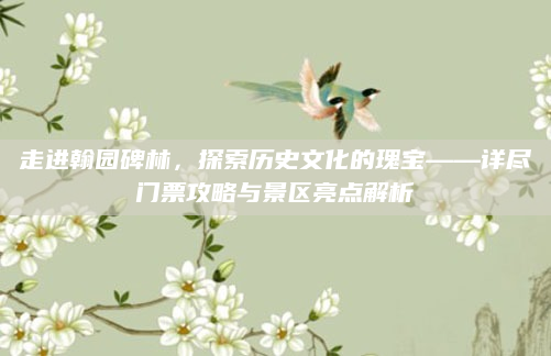 走进翰园碑林，探索历史文化的瑰宝——详尽门票攻略与景区亮点解析