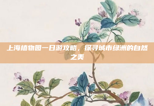 上海植物园一日游攻略,探寻城市绿洲的自然之美