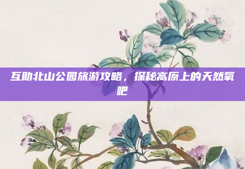 互助北山公园旅游攻略，探秘高原上的天然氧吧