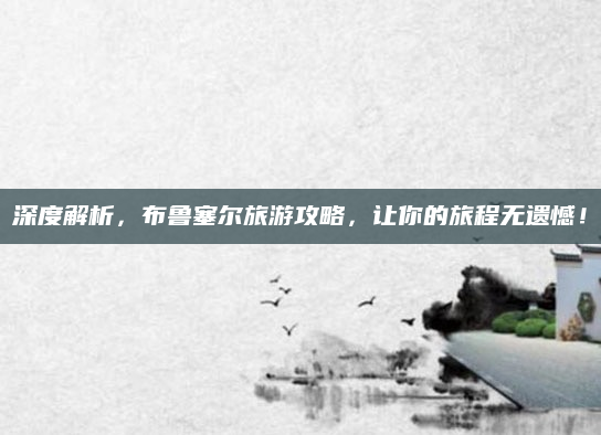 深度解析，布鲁塞尔旅游攻略，让你的旅程无遗憾！