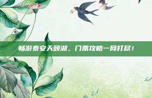畅游泰安天颐湖，门票攻略一网打尽！