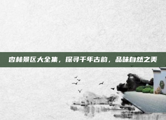 杏林景区大全集，探寻千年古韵，品味自然之美