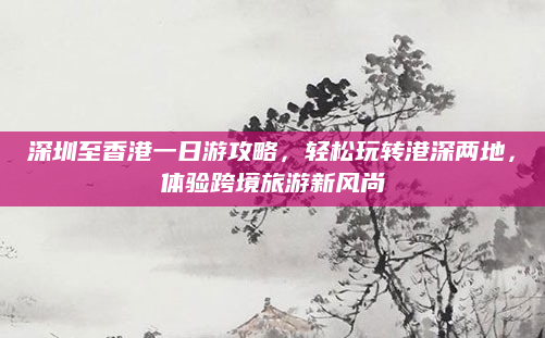 深圳至香港一日游攻略,轻松玩转港深两地,体验跨境旅游新风尚