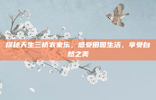 探秘天生三桥农家乐，感受田园生活，享受自然之美