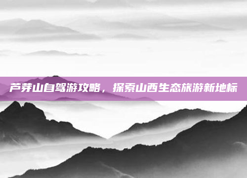 芦芽山自驾游攻略,探索山西生态旅游新地标