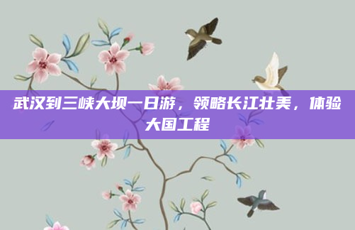 武汉到三峡大坝一日游，领略长江壮美，体验大国工程