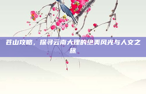 苍山攻略，探寻云南大理的绝美风光与人文之旅