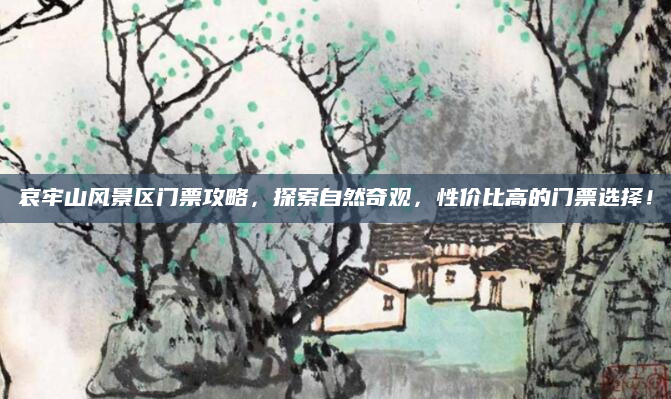 哀牢山风景区门票攻略，探索自然奇观，性价比高的门票选择！