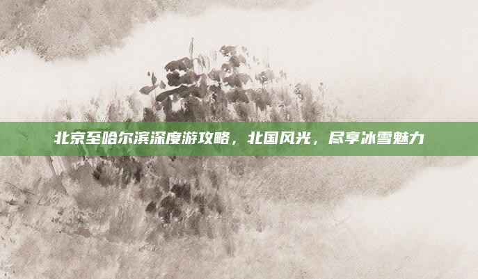 北京至哈尔滨深度游攻略,北国风光,尽享冰雪魅力