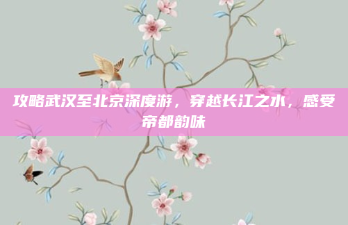 攻略武汉至北京深度游，穿越长江之水，感受帝都韵味