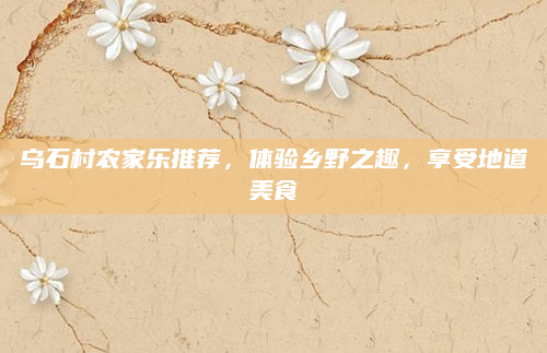 乌石村农家乐推荐，体验乡野之趣，享受地道美食