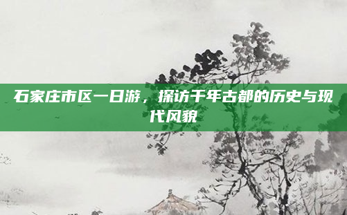 石家庄市区一日游,探访千年古都的历史与现代风貌