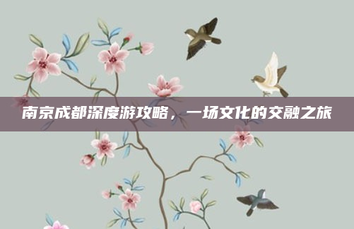 南京成都深度游攻略，一场文化的交融之旅