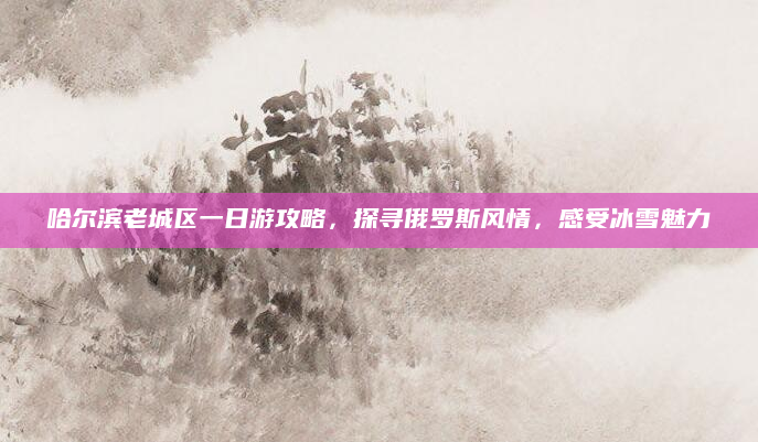 哈尔滨老城区一日游攻略,探寻俄罗斯风情,感受冰雪魅力