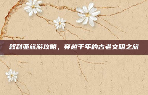 叙利亚旅游攻略，穿越千年的古老文明之旅