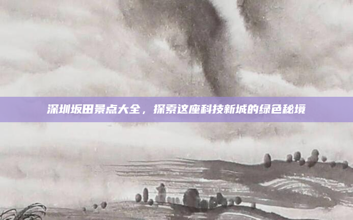 深圳坂田景点大全，探索这座科技新城的绿色秘境