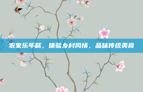 农家乐年糕,体验乡村风情,品味传统美食