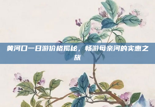 黄河口一日游价格揭秘,畅游母亲河的实惠之旅