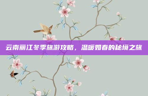 云南丽江冬季旅游攻略,温暖如春的秘境之旅