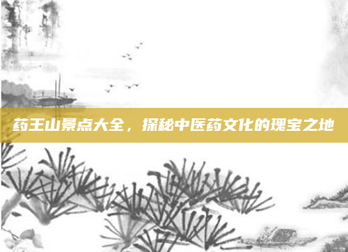 药王山景点大全,探秘中医药文化的瑰宝之地