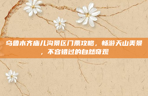 乌鲁木齐庙儿沟景区门票攻略,畅游天山美景,不容错过的自然奇观