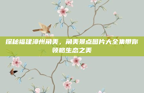 探秘福建漳州角美,角美景点图片大全集带你领略生态之美