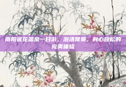 南阳莲花温泉一日游,泡汤赏景,身心放松的完美体验