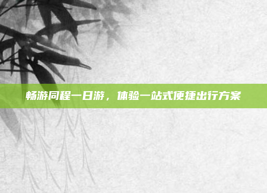 畅游同程一日游，体验一站式便捷出行方案