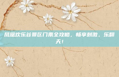 凤凰欢乐谷景区门票全攻略,畅享刺激,乐翻天!