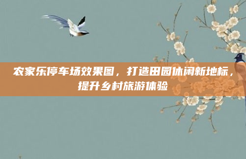 农家乐停车场效果图，打造田园休闲新地标，提升乡村旅游体验