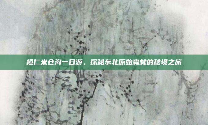 桓仁米仓沟一日游，探秘东北原始森林的秘境之旅