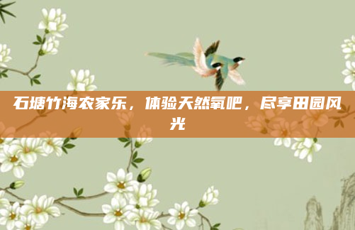 石塘竹海农家乐,体验天然氧吧,尽享田园风光
