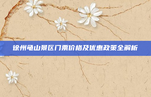 徐州龟山景区门票价格及优惠政策全解析