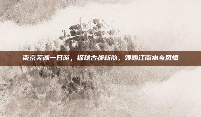 南京芜湖一日游,探秘古都新韵,领略江南水乡风情
